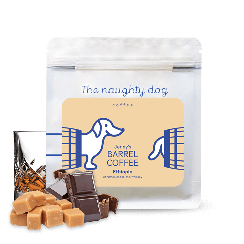 Barrel Aged Coffee aus Äthiopien von "The Naughty Dog Coffee" 200g