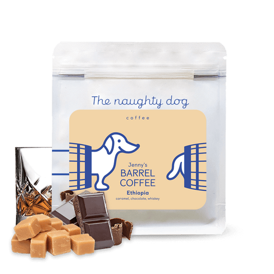 Barrel Aged Coffee aus Äthiopien von "The Naughty Dog Coffee" 200g