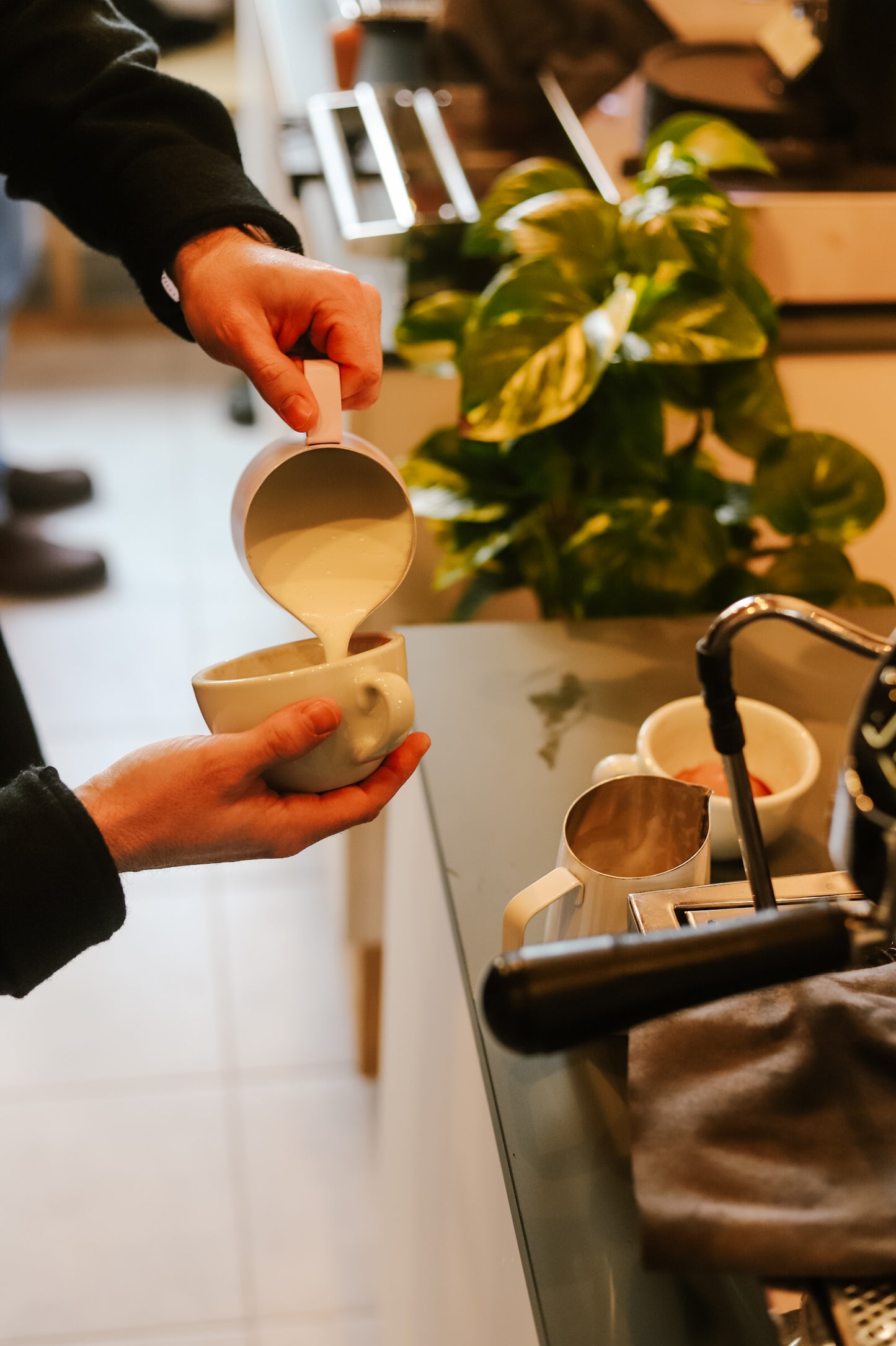 Latteart üben Barista Kurs