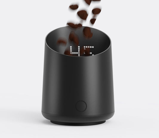 Kaffeewaage Subminimal Subscale mit Kaffee für Single Dosing