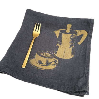 Serviette Leinen - mit Siebdruck von Frohstoff