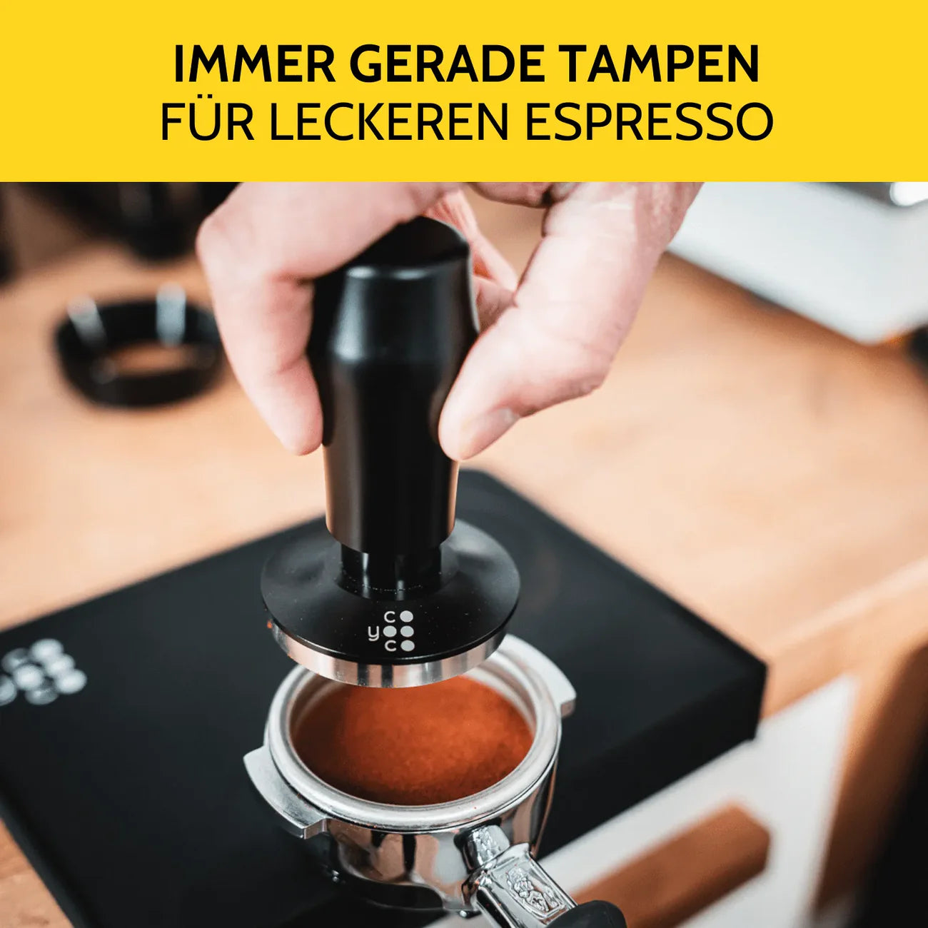 Tamper von Coyooco mit Druckregulierung gefedert