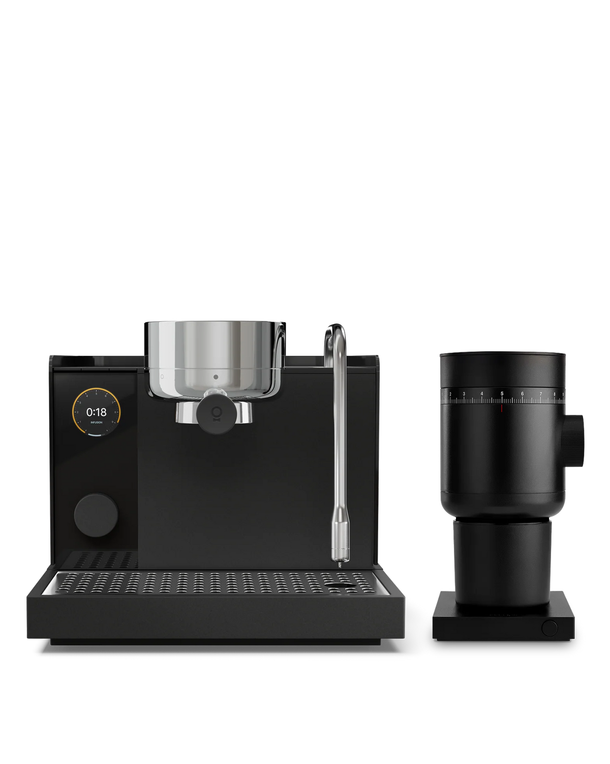 Fellow Espresso Set: Series 1 Siebträgermaschine und Opus Gen 2 Mühle in Schwarz