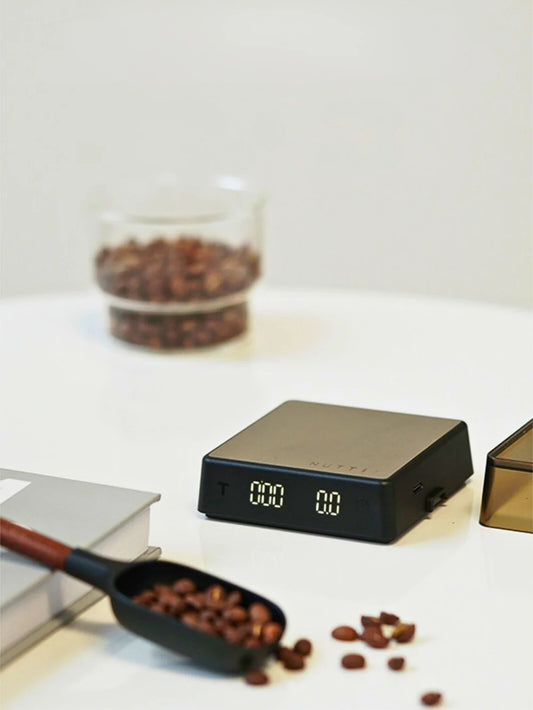 Kaffeewaage Geo-C Lite schwarz - Waage für Espresso und Filterkaffee von Nuttii